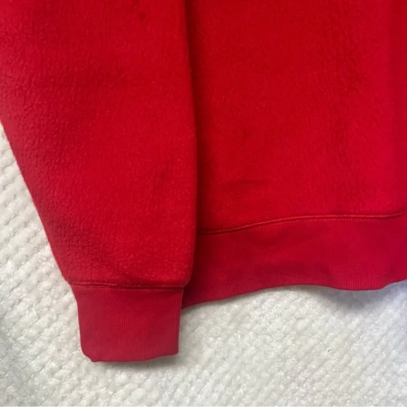 Old Navy Womens Vintage Sherpa Easy Sweatshirt Christmas Red Large Cozy NWT - Picture 6 of 8